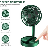 Rechargeable Foldable Mini Fan- 3 Speed Adjustable