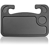 Portable Car Steering Wheel Desk with Cup Holder and Pen Slot, Fits Most Vehicles, 2-Sided Design for Eating and Working on the Go