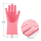 Silicone Full Finger Multi-Purpose Cleaning Gloves  (random Colors)